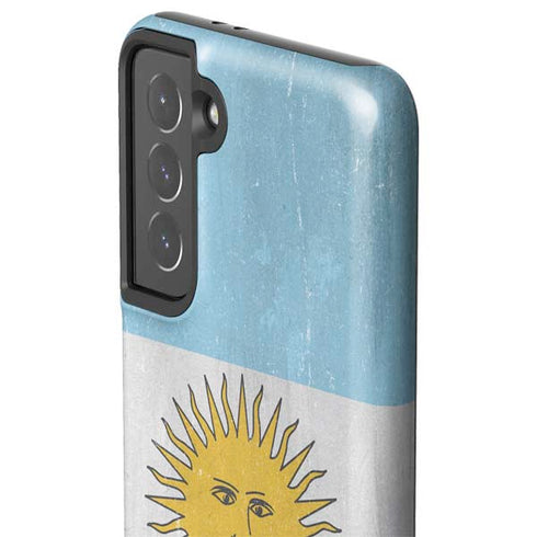 Argentina Flag Distressed Galaxy S21 5G Pro Case
